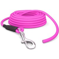 Laisse Pour Chien De 5 M - Étanche - Ronde - Sans Boucle - Laisse D'entraînement Sûre - Rose - Jusqu'à 35 Kg