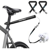 Laisse De Vélo Pour Chien, Rotation À 210°, Barre En Fibre Carbone Et Collier De Serrage En Alliage D'aluminium, Laisse Mains Libres Avec Ressort