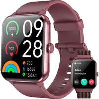 Montre Connectée Femme Homme, Appel Bluetooth, Écran 1.85"" À Lcd, Notifications Réseaux Sociaux, Cardiofréquence/Oxymètre/Analyse Sommeil, 100+