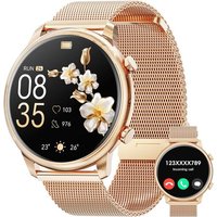 Montre Connectée Femme Avec Appel Bluetooth,1.39"" Hd Montre Connectée Avec 2 Bracelets Avec Moniteur De Sommeil Fréquence Cardiaque Podomètre