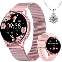 Montre Connectée Femme Avec Appel Bluetooth 1,27"" Smartwatch Femme Avec Ip68 Fonction Féminine/24H Fréquence Cardiaque/24H Spo2/Suivi Du