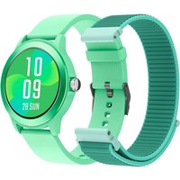 Smartee Duo Vivo - Smartwatch Montre Intelligente De Couleur Turquoise Avec Bracelet Interchangeable, Cadran Rond Haute Définition 1. 27U201D, Appels
