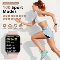 Montre Connectée Pour Femme, Homme, Répondre/Faire Des Appels, 1,8"" Alexa Intégrée, Spo2/Fréquence Cardiaque/Sommeil/Stress, 100+ Sports,