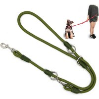Bps Bps-3801ve Laisse Pour Chien Double Réglable Plusieurs Positions Chien Moyen Grande 2 Dimensions Choisissez M/L (L, Vert)