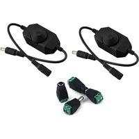 2 Pcs 12V/24V 6A LED Variateur Controleur Ajuster Luminosite Pour Simple Couleur Clair,Noir