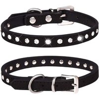 Collier De Chien En Daim Doux Colliers De Chien Cloutés Strass Étincelants Pour Animaux De Compagnie Chiot Chats Chiens Ensemble Combiné Avec Laisse