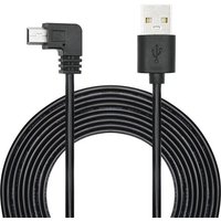 Rechtwinkliges Cam De Bord Câble D'électricité 11ft, 90 Degrés Mini Usb Chargement 24awg Pour Garmin Nuvi Gps, Canon Caméra, Cam De Bord Etc Mini Usb