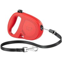 Laisse Chien Enrouleur Flippy One, Laisse Pour Petits Chiens Jusqu'à 12 Kg. Cordon Extensible Max 4,5 M. Bouton Unique Pour Verrouiller Et Libérer,