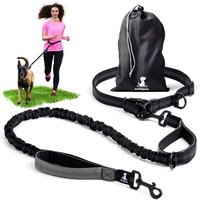 Laisse Mains Libres Pour Chien Grande Et Moyenne Taille U2013 Longe Ceinture Anti-Traction Avec Coutures Réfléchissantes U2013 Accessoire Chien Pour