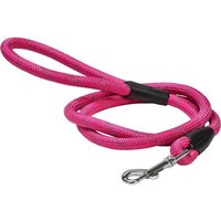 Walk - Laisse Tubulaire Pour Chien, Laisse D'entraînement Pour Chien Avec Mousqueton, Nylon Durable, Fuchsia, 124x1,2 Cm