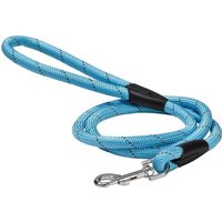 Walk - Laisse Tubulaire Pour Chien, Laisse D'entraînement Pour Chien Avec Mousqueton, Nylon Durable, Bleu, 124x1,2 Cm