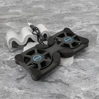 Lot De 2 Mini Ventilateurs Pour Ordinateur Portable De 7 À 15 Pouces Tapis De Refroidissement Usb Double 19 X 8,7 Cm/32,5 X 13 Cm Longueur De Ligne