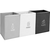 Lot De 3 Poubelles De Recyclage Réutilisables Avec Poignée