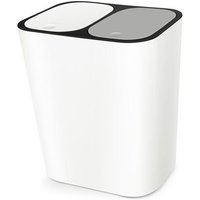 Poubelle À Double Compartiment, Poubelle Double De 15 L Pour Collection Différenciée De Cuisine, Contient Poubelle Fine Pour Déchets Pour Salle De