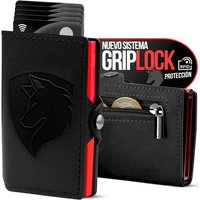 Porte-Cartes Pour Homme En Cuir Rfid Avec Système Griplock Et Antivol Nfc