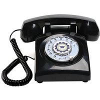 Téléphone Rotatif Rétro Mis À Jour, Ancien Téléphone Vintage (Sonnerie Haute Ou Éteinte), Téléphone À Cadran Rotatif Vintage (Cordon Amovible),