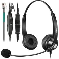 Casque Téléphonique Rj9 Avec Micro Antibruit Et Déconnexion Rapide, Casque De Téléphone Fixe Compatible Avec Mitel 5312 5320 Polycom Vvx411 Vvx410