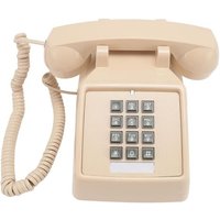 Téléphone Filaire Vintage, Contrôle Du Volume Du Téléphone Fixe Classique (Beige)