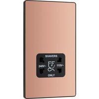 Bg Electrical Pcdcp20B Prise De Chargeur De Brosse À Dents Électrique Double Tension Pour Salle De Bain, Plaque Avant Sans Vis, Bords Arrondis,