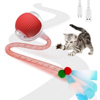 Subzonal-Balle De Jouets Interactifs, Jouet Interactif Intelligent, Faible Bruit Balle Interactive, Sphère Chat En Mouvement Avec 2 Queue, Balles