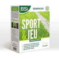 Bsi - Semences De Gazon - Sport Ou Jeu - Avec Enrobage Protecteur - Très Haute Qualité - Jusqu'à 125 M² - 2,5kg