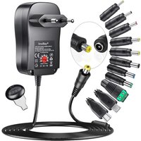 36w Universal Ac/Dc Adapter 12v/9v/7.5v/6v/5v/4.5v/3v Charger Power Supply Transformer With 11 Dc Tips For 3v-12v Household Electronics,3000ma Max