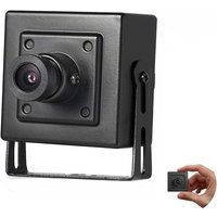 Mini POE IP Kamera,HD 3MP Klein Innen Überwachungskamera 3,6 mm Objektiv P2P Fernansicht CCTV Videokamera H.265 (I706-POE Schwarz)