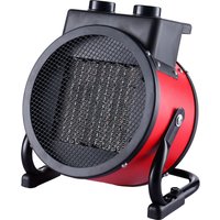 Chauffage Céramique, 2 Puissance, Portable, Thermostat Automatique Design Modern, 2400W, Noir/Rouge, Briebe, HT1130