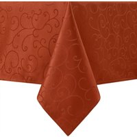 Nappe Automne Rectangulaire 300x150 cm Anti Tache Orange Jacquard Nappe Extérieurs Résistant à l'eau,Lavable Tissu Protection Grande de Table pour