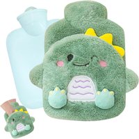 Bouillotte avec housse,Bouillotte d'eau Chaude,Bouillotte Peluche,Mini bouillotte,Mini sac à eau chaude en silicone,Sûr et Durable Bouillotte en