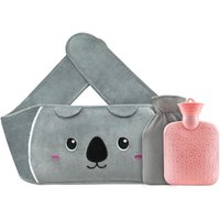 Bouillotte Regles Douloureuses Bouillotte eau Chaude Bouillotte d'eau chaude en caoutchouc Bouillote avec Housse en Peluche Douce Utilisé pour rester