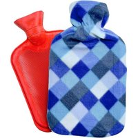 Bouillotte avec Housse. Bouillotte pour le dos, les lombaires, le ventre et les mains. Bouillotte de 1,25 L. Housse Douce, Lavable et Amovible.
