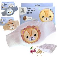 - Bouillotte Noyaux de Cerise Bébé - Ceinture Chauffante Sèche Anti-Colique pour Nourrisson, Micro-Ondes ou Four, Hypoallergénique et Lavable (Lion)
