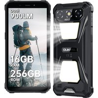 Telephone Portable Incassable OUKITEL G5 16GO+256GO 6"" 6300mAh Smartphone Robuste 900LM Telephone Incassable Dual SIM/NFC/GPS, Noir