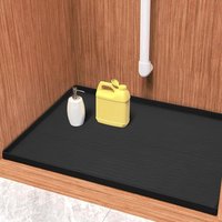 Kalanka-48 W X 48 L Cm Tapis De Silicone Pour Évier, Rangement Et Organisation De Cuisine, Protège-Étagère Pour Cuisine Et Salle De Bain, Tapis
