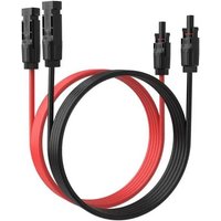 Rallonges Solaires 2x9 m Rouge et Noir IP67 Connecteurs Autobloquants