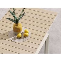 Table De Jardin Rectangulaire Extensible Coulissante Evasion 8/10 Places Lin Et Argile - Hespéride