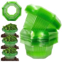 Lot de 10 collerettes anti-limaces réutilisables en plastique, protection écologique pour plantes, légumes et fleurs au jardin