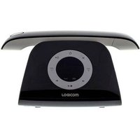 Téléphone sans fil Logicom Telephone fixe design retro repondeur Noir