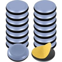 Patins Meubles Téflon 25mm (16 pcs) - Protège Sol & Meubles, Universels pour Tables & Chaises, Glisse Facile sur Moquette.