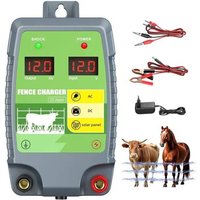 Clôture Électrique 2j 10 Km, Energizer Étanche Avec Led, 3 Options D'alimentation.