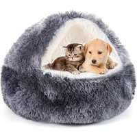 Lit Moelleux Pour Chiens Et Chats En Forme De Coquillage 50cm Coussin Pour Chien En Peluche Lavable Canapé Pour Animaux Domestiques Panier Pour Petit