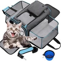 Sac De Transport Pour Chat Chien Boîte De Transport Extensible Sac Transport Chat Respirant Et Pliable Sac De Transport Avec Matelas En Peluche