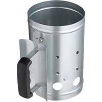 Cheminée d'Allumage au Charbon de Bois-Duoku-Allume-feu Rapide avec Capacité de 1,8 kg-Démarreur en Acier Durable-Couleur Argent