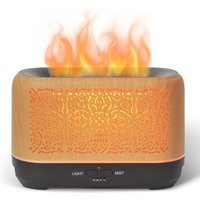 Flammen Aroma Diffuser 200 ML Humidificateur Minuterie Veilleuses et Fonction Arrêt Automatique Home Office Humidificateur Aromathérapie Diffuseurs