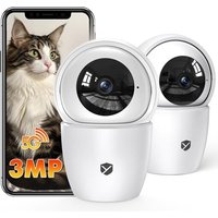 2 Pièces 2K Camera Interieur WiFi 2,4G/5G