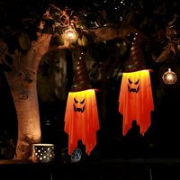 TRAHOO-2 Pièces Halloween Decoration Exterieur, Halloween Suspendu Effrayante Decoration, Chapeau Sorciere Decoration pour Fête Cosplay Jardin