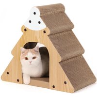 Griffoir Pour Chat, Lit En Carton, Griffoir Vertical Et Horizontal, Chaise Longue Confortable Comme Tunnel Et Canapé, Surface Biseautée De 42 Cm,