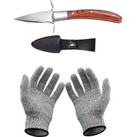 MEVRONISSHOP-Ensemble couteau à huîtres et gants résistants aux coupures, ouvre-huîtres et gants de protection pour coquillages ou fromages à pâte