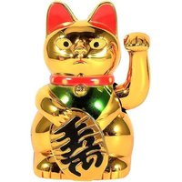 Chat Porte-Bonheur À Patte Mobile - Grand Chat Doré Pour Saluer Et Apporter Richesse, Prospérité Et Bonheur